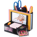 Officemate 23112 VersaPlus™ Desktop Organizer, 9 Compartment, Black/Clear, OIC23112