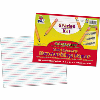 Dixon Ticonderoga Pacon Grades K - 1 Multi - sensory Handwriting Tablet - Letter, 8 1/2" x 11", 1 Pad, PAC2471