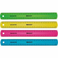 Acme United Westcott Shatterproof Ruler, Translucent Assorted, ACM14381