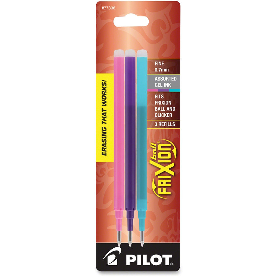 Pilot Erasable Gel Ink Pen Refills, FriXion, Turquoise, Smooth Writing, 3 / Pack, PIL77336