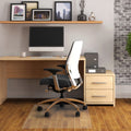 Floortex Phthalate-Free Vinyl Rectangular Chair Mat for Hard Floor - 45" x 53", Clear, FLRPF1213425EV