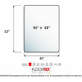 Floortex Phthalate-Free Vinyl Rectangular Chair Mat for Carpets up to 1/4" - 45" x 53", Clear, FLRPF1113425EV