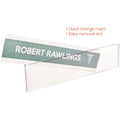 Deflecto Cubicle Nameplate Sign Holder, Clear, DEF587501