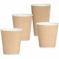 Genuine Joe 10 oz Rippled Hot Cups, Brown, 25 / Pack, GJO11256