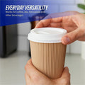 Genuine Joe Hot Cup Protective Lids, White, 50 / Pack, GJO11259