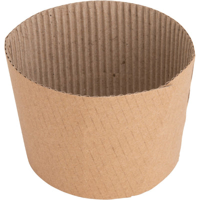 Genuine Joe Protective Corrugated Cup Sleeves, Brown, 50 / Pack, GJO19049