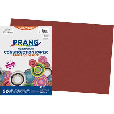Dixon Ticonderoga Prang Construction Paper, Red, 1 Pack, PAC6107