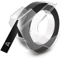Newell Dymo LT Embossing Labels 3/8", Black, 1 Roll, DYM520109