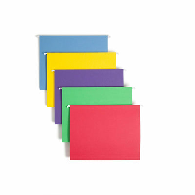 Smead 1/3 Tab Cut Letter Recycled Hanging Folder, Yellow, 8 1/2" Width x 11" Length, 25 / Box, SMD64020