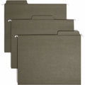 Smead FasTab 1/3 Tab Cut Letter Recycled Hanging Folder, Standard Green, 8 1/2" Width x 11" Length, 20 / Box, SMD64037