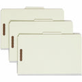 Smead 2/5 Tab Cut Legal Recycled Classification Folder, Green, 8 1/2" Width x 14" Length, 10 / Box, SMD19093