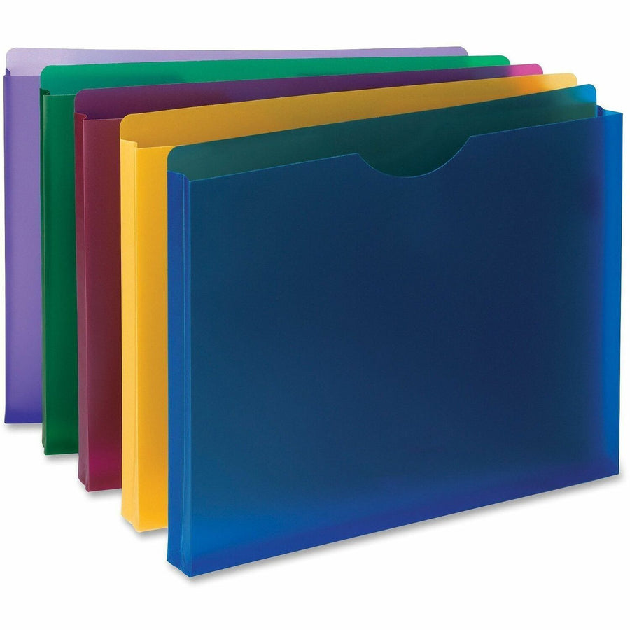 Smead Straight Tab Cut Letter File Jacket, Purple, 8 1/2" Width x 11" Length, 10 / Pack — view 1