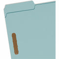 Smead 1/3 Tab Cut Letter Recycled Fastener Folder, Blue, 8 1/2" Width x 11" Length, 25 / Box, SMD15000