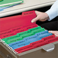 Smead FasTab 1/3 Tab Cut Letter Recycled Hanging Folder, Red, 8 1/2" Width x 11" Length, 18 / Box, SMD64031
