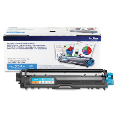 Brother TN225C Original High Yield Laser Toner Cartridge - Cyan -, BRTTN225C