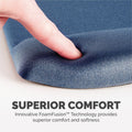 Fellowes PlushTouch Microban Mouse Pad Wrist Rest, Blue, FEL9287301