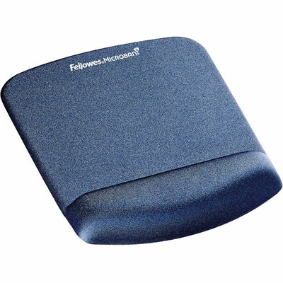 Fellowes PlushTouch Microban Mouse Pad Wrist Rest, Blue, FEL9287301