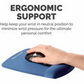 Fellowes PlushTouch Microban Mouse Pad Wrist Rest, Blue, FEL9287301