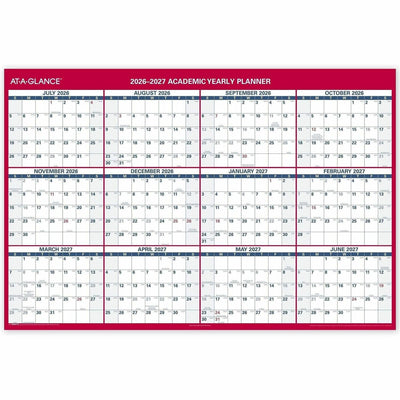 ACCO At-A-Glance Erasable Two-sided Wall Calendar, Blue, 48", 6EA/CT — view 1