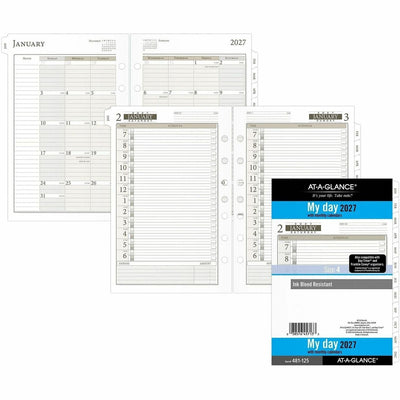 ACCO At-A-Glance Daily Planner One Page Per Day Refill, Loose-Leaf, Desk Size, White, 5 1/2", 12EA/CT — view 1