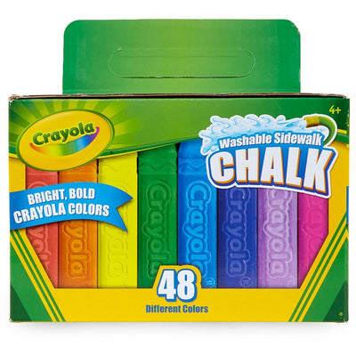 Crayola Washable Sidewalk Chalk, Assorted, 1 Box, CYO512048