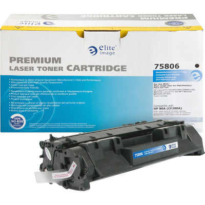 Elite Image Remanufactured Laser Toner Cartridge 80A (CF280A) - Black -, ELI75806