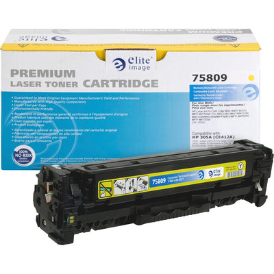 Elite Image Remanufactured Laser Toner Cartridge 305A (CE412A) - Yellow -, ELI75809