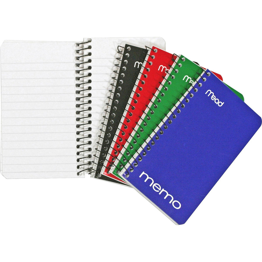 Mead Wirebound Memo Notebook, 3" x 5", Nylon, 15 lb, 60, Stiff-back, MEA45534