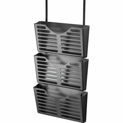 Lorell Hanging Triple Pocket File Set, Black, LLR80666
