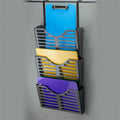 Lorell Hanging Triple Pocket File Set, Black, LLR80666