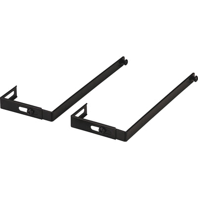 Lorell Partition Hangers, Black, 1 Pair, LLR80674