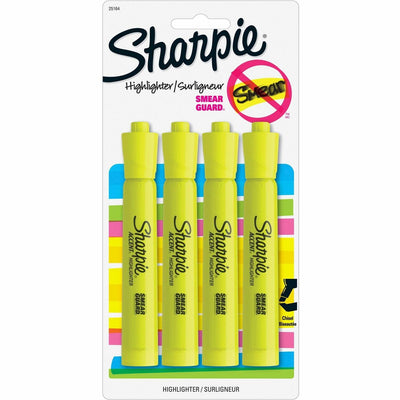 Newell Sharpie Accent Highlighter - Tank, 4 / Pack, SAN25164PP