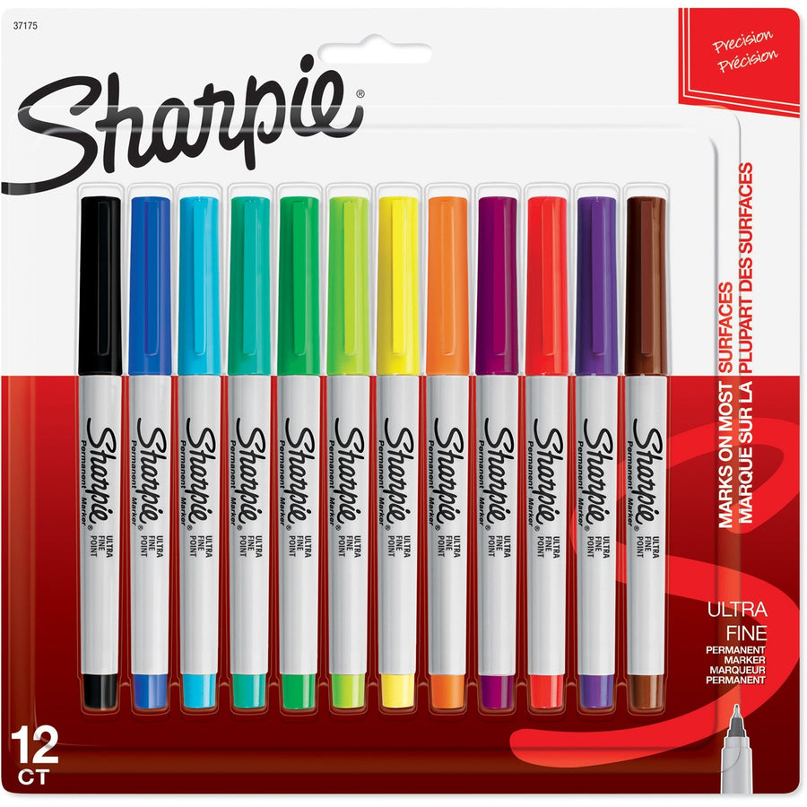 Sharpie Ultra Fine Point Permanent Marker, Turquoise, Non-toxic, 12 / Pack, SAN37175PP