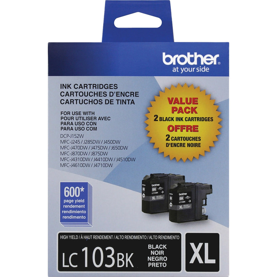 Brother Innobella Original High Yield Inkjet Ink Cartridge - Black - 2 / Pack — view 1