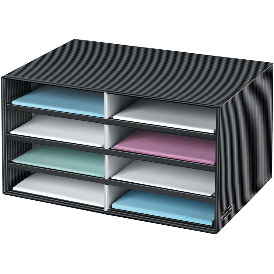 Bankers Box Pinstripe Literature File Sorter, 19.50" x 10.25", Gray, Adjustable, FEL6170301