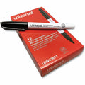 Universal Style Dry Erase Marker, Fine Bullet Tip, Black, Dozen, 1 Dozen, UNV43671