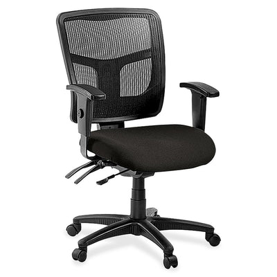 Lorell ErgoMesh Series Managerial Mesh Mid-Back Chair, Black, LLR8620163