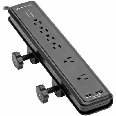 Eaton Tripp Lite series 6-outlet 2100J Surge Protector, TRPTLP606DMUSB