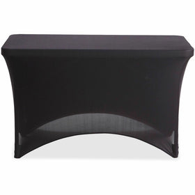Iceberg 4' Stretchable Fabric Table Cover, Black, ICE16511