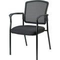 Lorell Mesh Back Stackable Guest Chair, Black, LLR23100