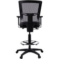 Lorell Mesh Back Drafting Stool, Black, LLR43100