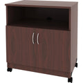 Lorell Mobile Machine Stand with Shelf, Mahogany, LLR60268