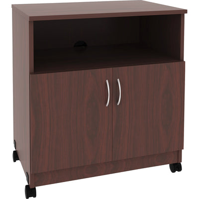 Lorell Mobile Machine Stand with Shelf, Mahogany, LLR60268