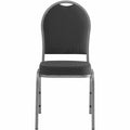 Lorell Round High-Back Upholstered Stack Chairs, 4 / Carton, LLR62525