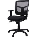 Lorell Ergomesh Managerial Mesh Mid-back Chair, Black, LLR86209