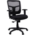 Lorell Ergomesh Managerial Mesh Mid-back Chair, Black, LLR86209