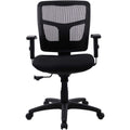 Lorell Ergomesh Managerial Mesh Mid-back Chair, Black, LLR86209