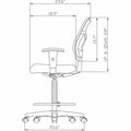 Lorell Ratchet Back Mesh Mid-Back Stool, Black, LLR86801