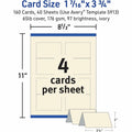 Avery Sure Feed Tent Cards, Ivory, 8 1/2" x 11", 160 Pack, AVE5913
