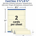 Avery Sure Feed Embossed Tent Cards, Ivory, 8 1/2" x 11", 1 Pack, AVE5914